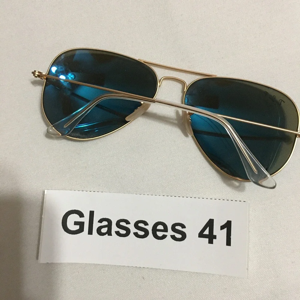 Ray-Ban RB3025 112/4L Aviator Large Metal Sunglasses Gold Blue Frame Only